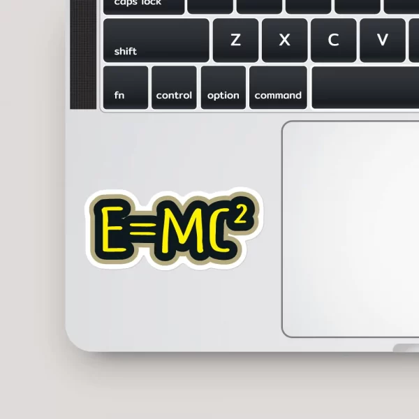 E=MC2| Premium Quality Matt Vinyl Sticker