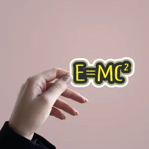 E=MC2| Premium Quality Matt Vinyl Sticker