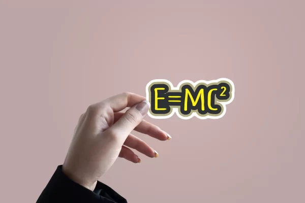 E=MC2| Premium Quality Matt Vinyl Sticker