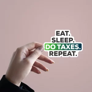 Eat Sleep Do Taxes Repeat| Premium Quality Matt Vinyl Sticker