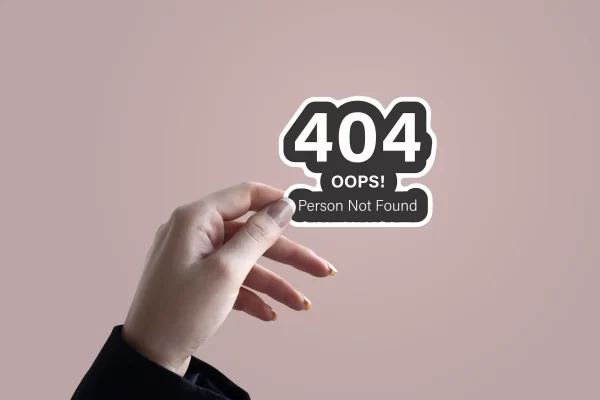 404 Person Not Found | Premium Quality Matt Vinyl Sticker