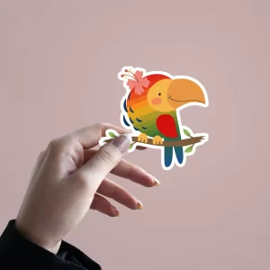 Red Parrot | Premium Quality Matt Vinyl Sticker