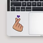 Finger heart K-Pop | Premium Quality Matt Vinyl Sticker