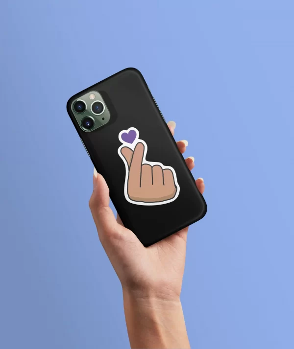 Finger heart K-Pop | Premium Quality Matt Vinyl Sticker