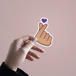 Finger heart K-Pop | Premium Quality Matt Vinyl Sticker