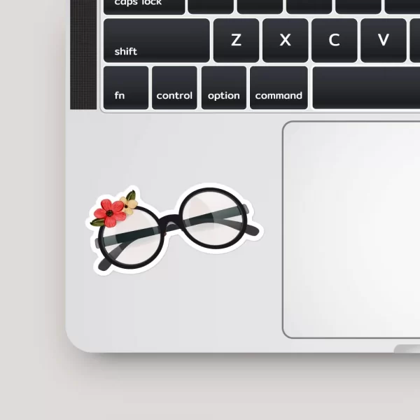 Floral Glasses | Premium Quality Matt Vinyl Sticker