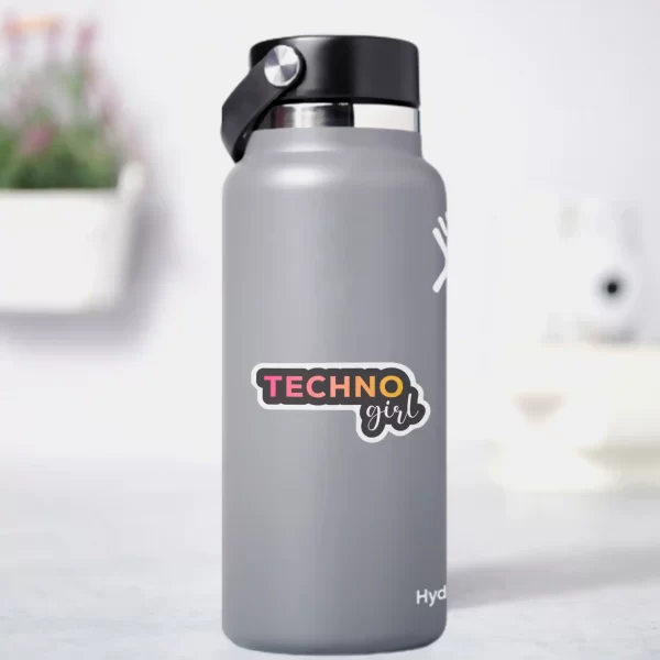 Techno Girl | Premium Quality Matt Vinyl Sticker