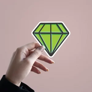 Diamond - Green| Premium Quality Matt Vinyl Sticker