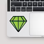 Diamond - Green| Premium Quality Matt Vinyl Sticker