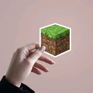 Minecraft Dirt Block | Premium Quality Matt Vinyl Sticker