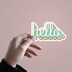 Hello | Premium Quality Matt Vinyl Sticker