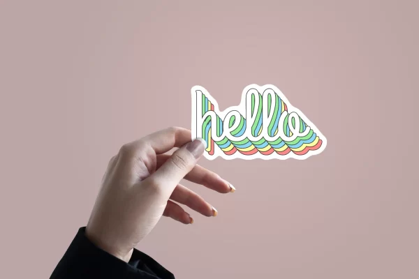 Hello | Premium Quality Matt Vinyl Sticker